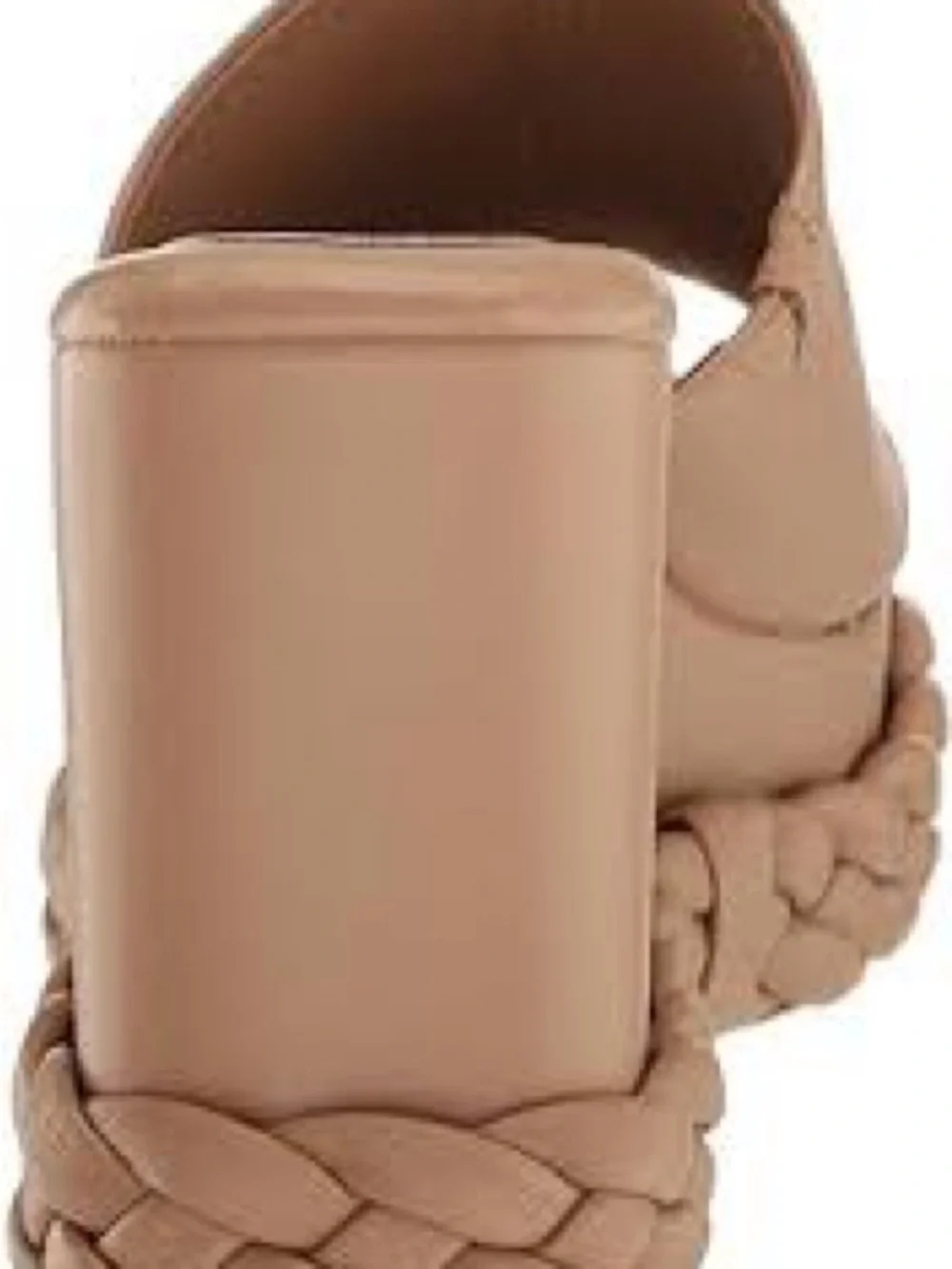 Paloma Barcelo Nude Braided Platform Wedge Slide